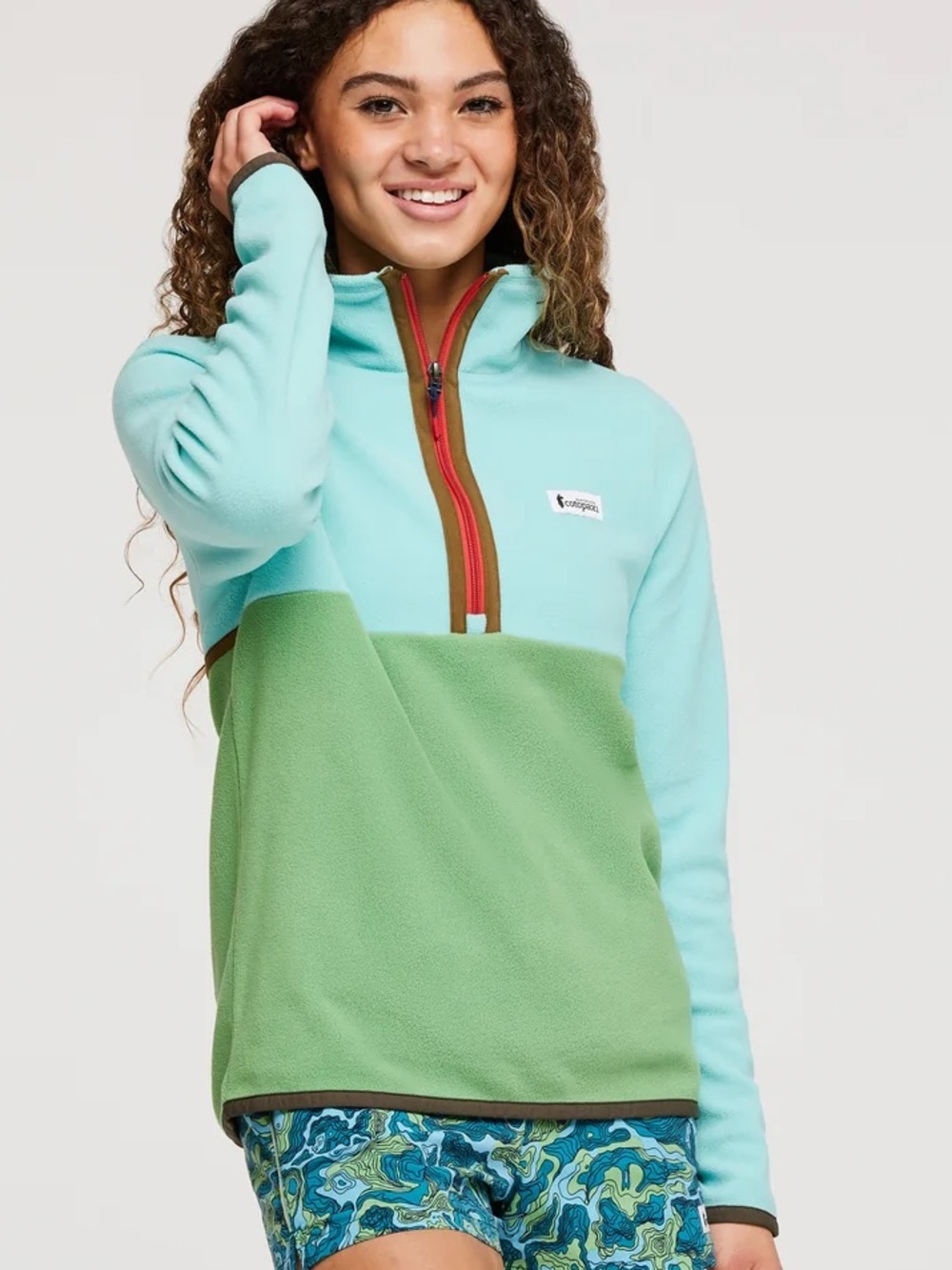 Cotopaxi Amado Fleece Pullover - Women's in seaglass kelp size large